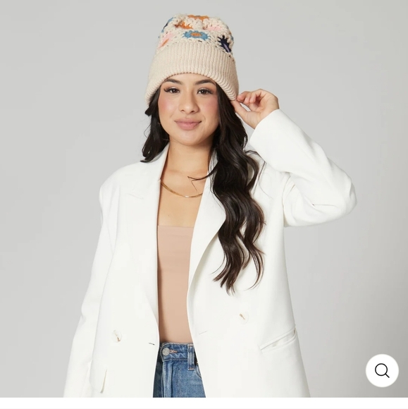 SAN DIEGO HAT CO MAYBELLE GRANNY SQUARE CROCHET BEANIE HAT CAP WOMEN OS PASTEL - Picture 10 of 15